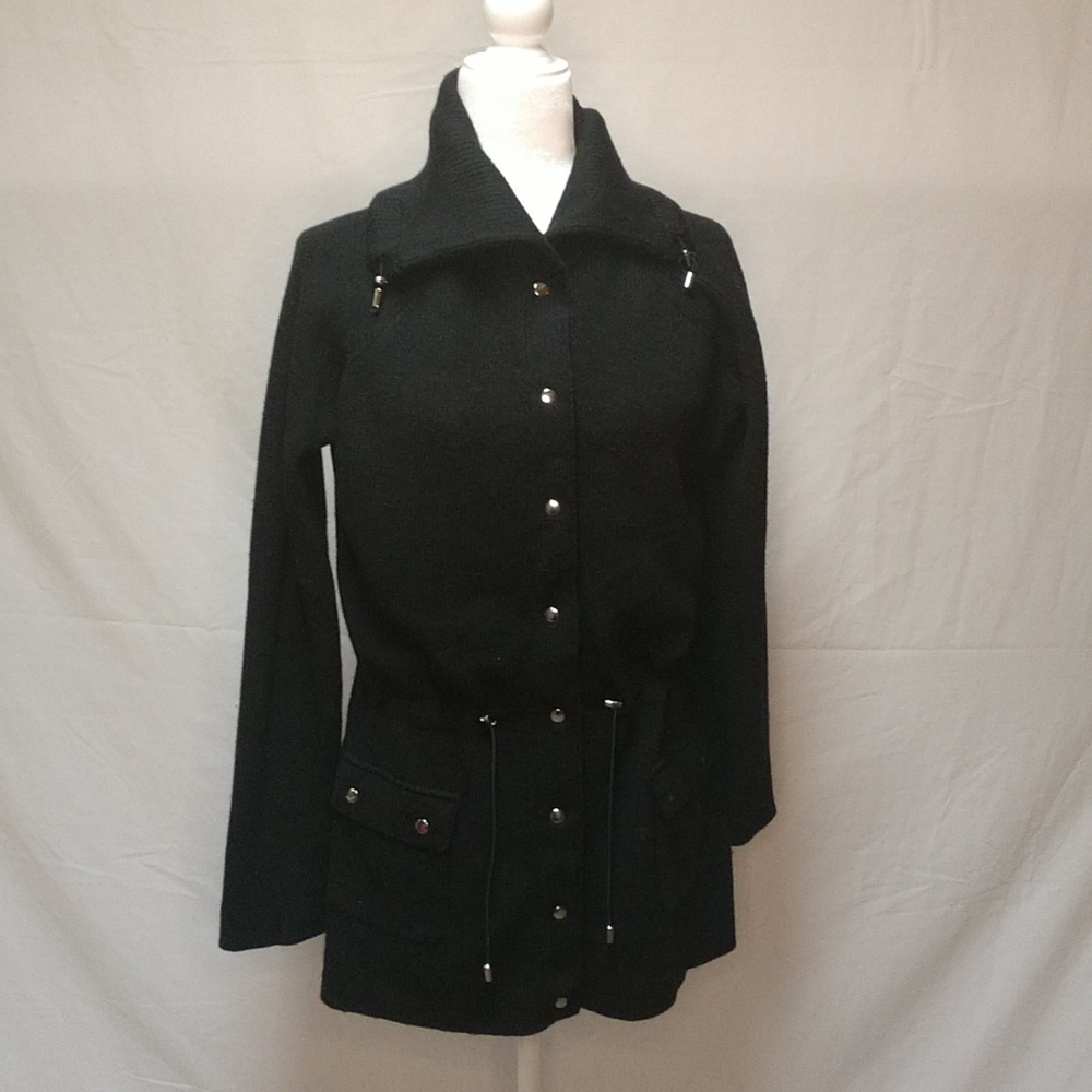 Striking Black Jones New York Signature Cardigan